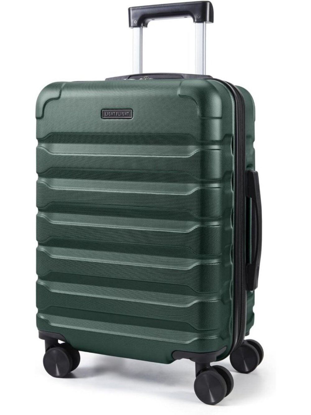 Stylish 20" Carry-On Suitcase in Deep Green - Lightweight Travel Luggage